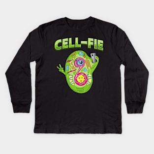 Cell Fie Funny Biology Science Teacher Gifts Science Graphic Kids Long Sleeve T-Shirt